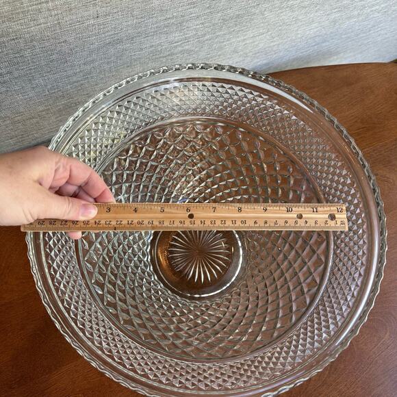 Wexford Clear Glass Punch Bowl Anchor Hocking Centerpiece - Picture 4 of 9